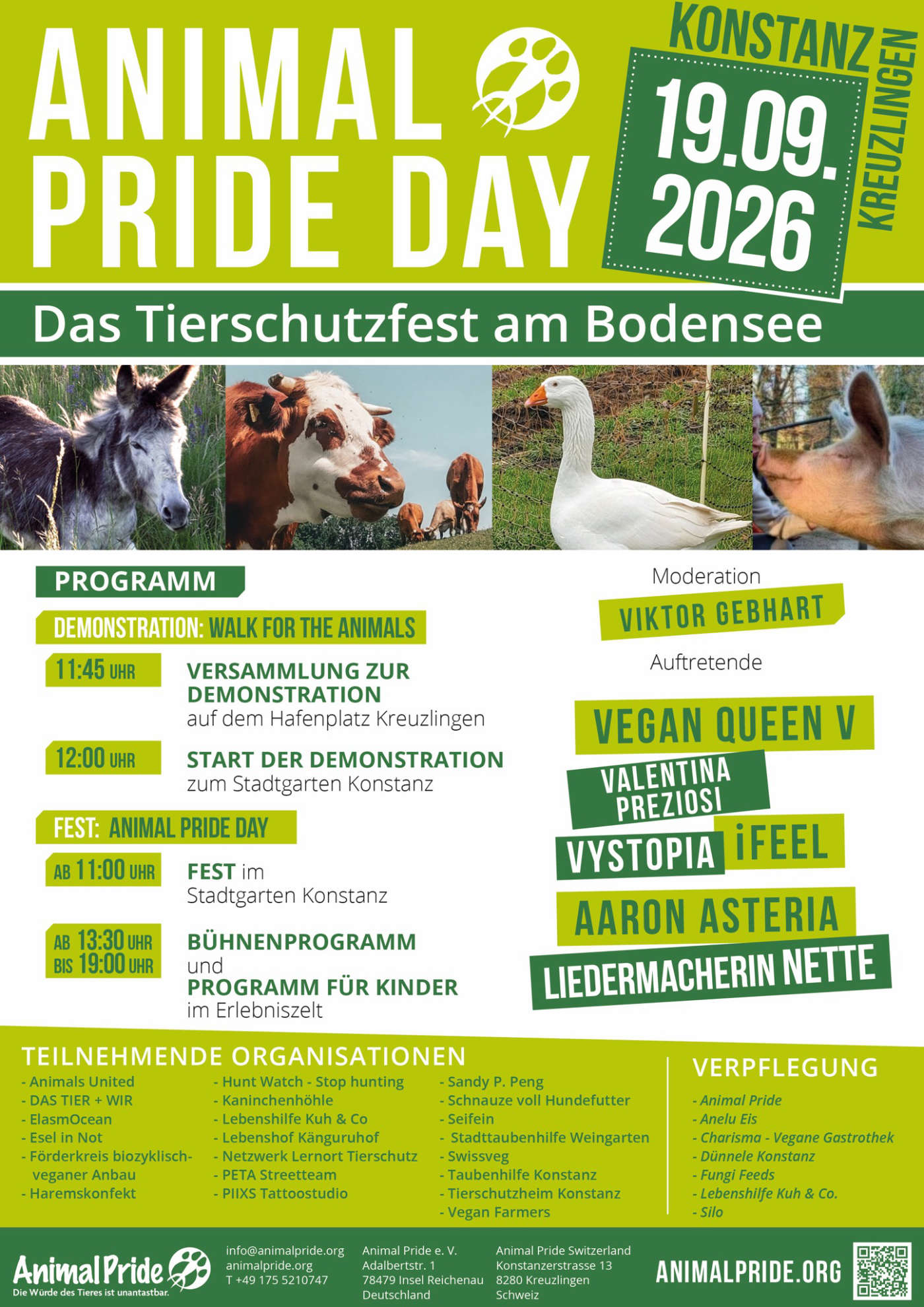 Programm des Animal Pride Day 2026 in Konstanz am Bodensee